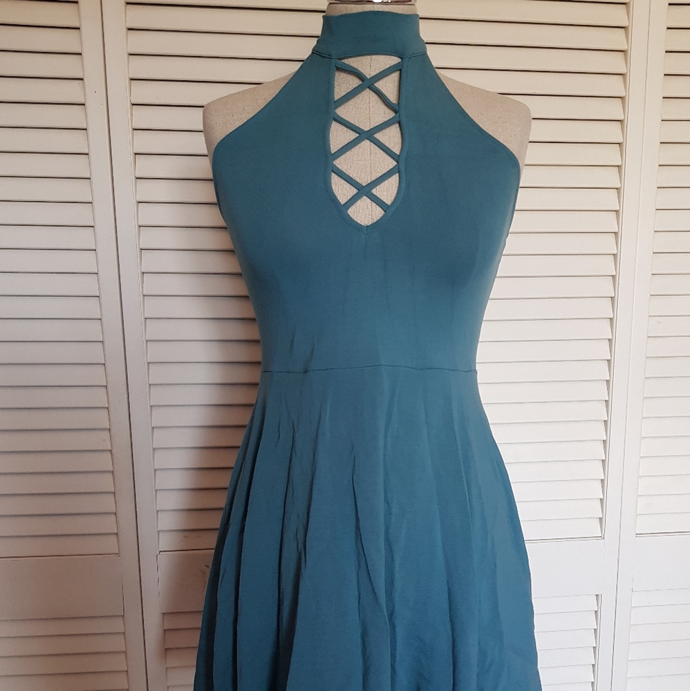 Express High Neck Skater Dress